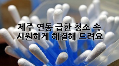 제주 연동 급한 청소? 속 시원하게 해결해 드려요!