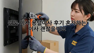 원룸 이사, 용달이사 후기: 혼자하는 이사, 괜찮을까요?